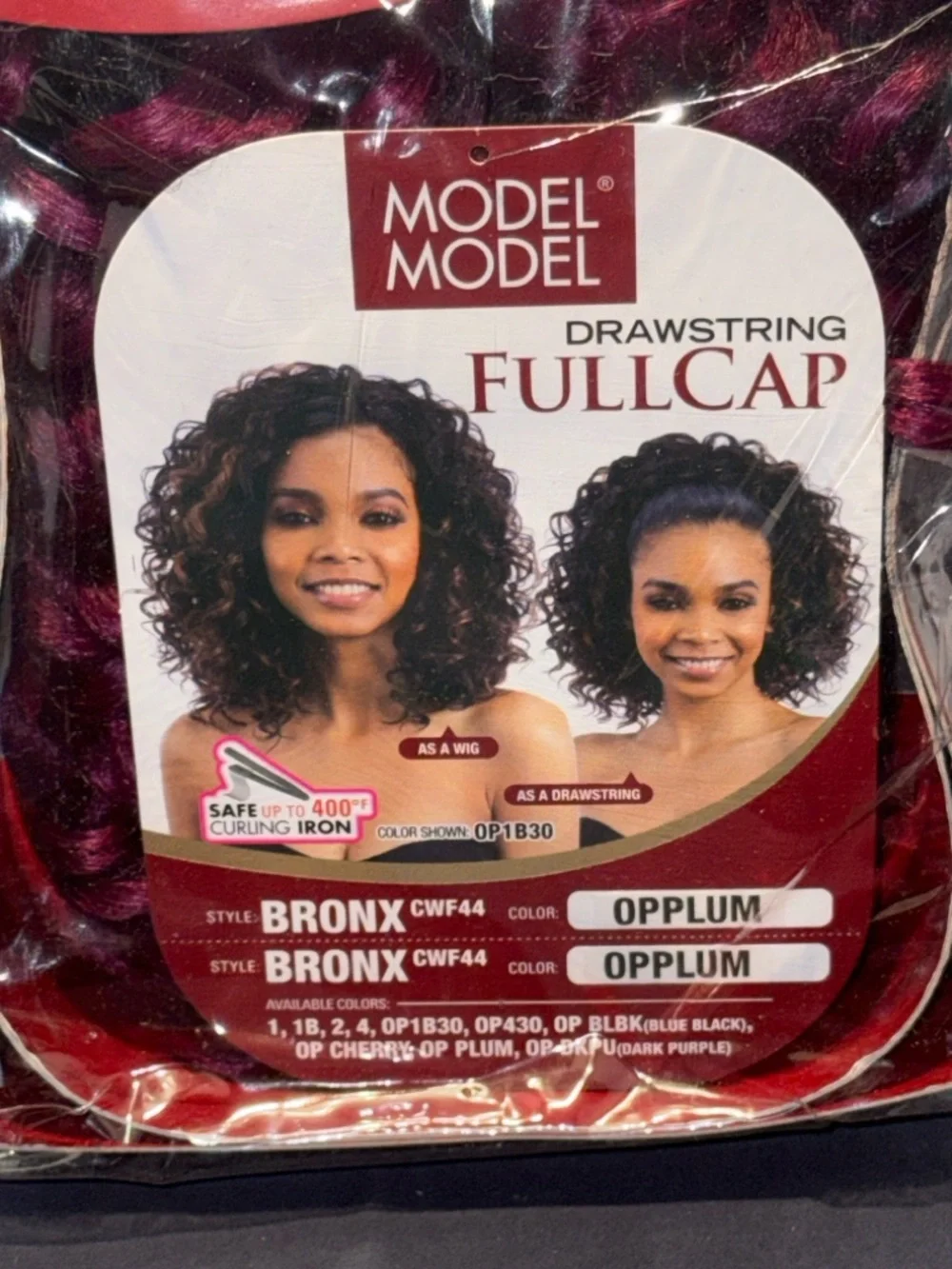 Model Model Drawstring Fullcap BRONX CWF44 Color OPPLUM - Picture 6 of 9